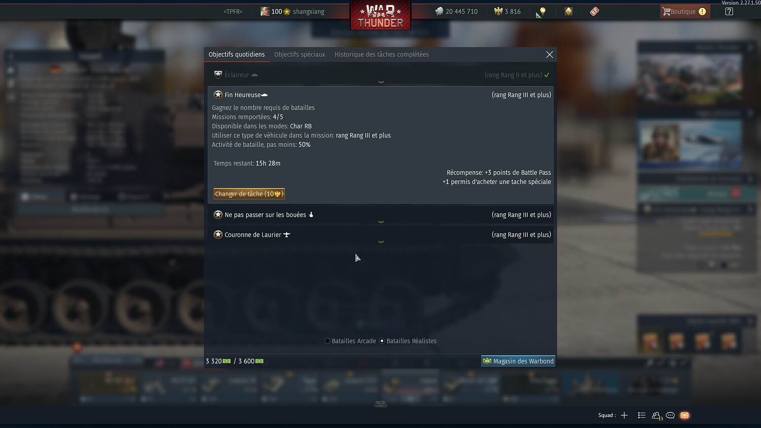 Rewards and daily missions - F.A.Q and Tutorials - War Thunder ...