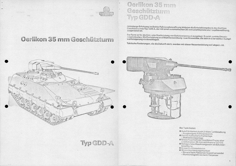 Oerlikon 35 mm Geschützturm Typ GDD-A p0-1