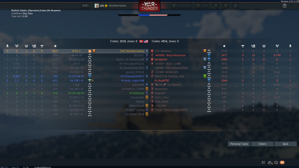 XF5U-1 9k scoreboard