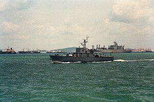 A_port_bow_view_of_the_Singapore_training_ship_RSS_PANGLIMA_(P-68)_underway