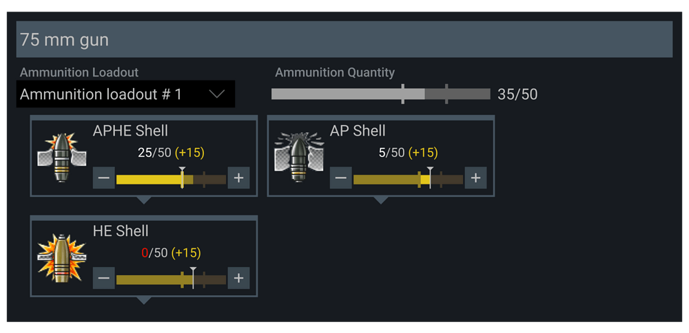 War Thunder Ground Improved Ammunition Selection