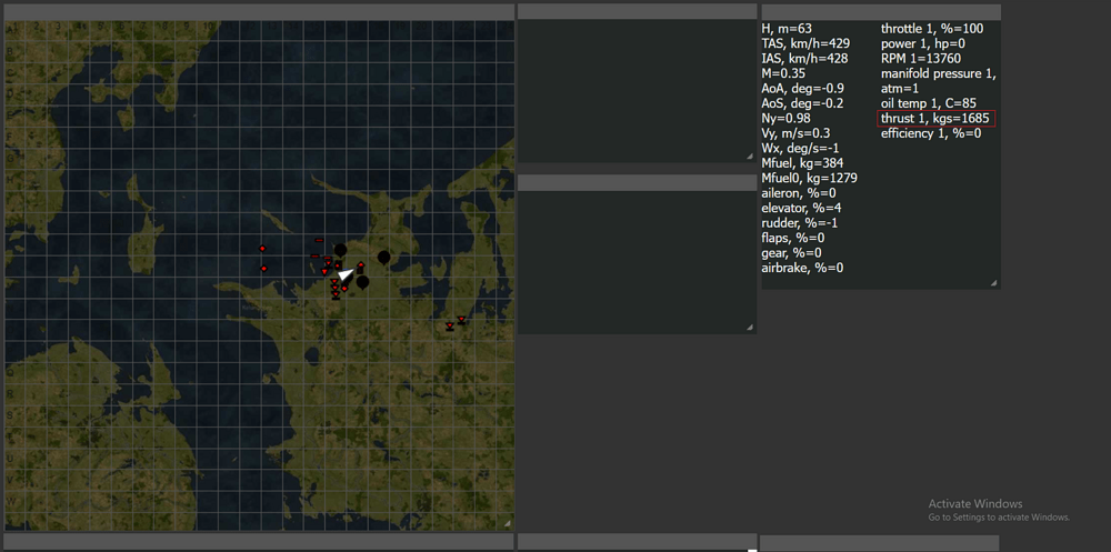 Peak Thrust @400kph 1