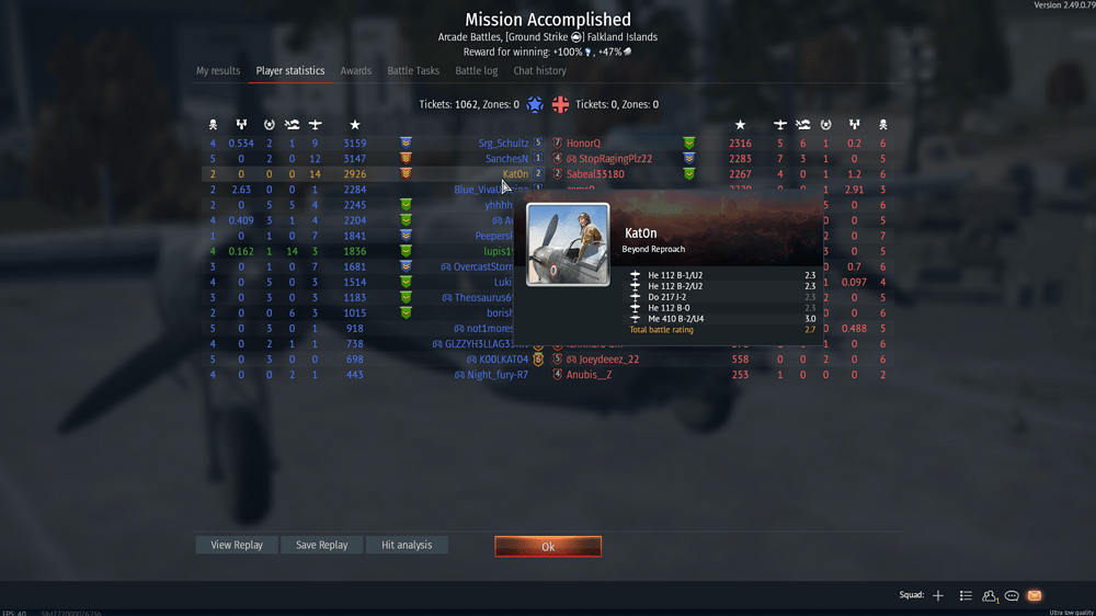 Me 410 B-2 U-4 table