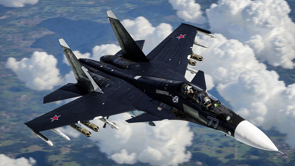 Su-30SM remade clouds