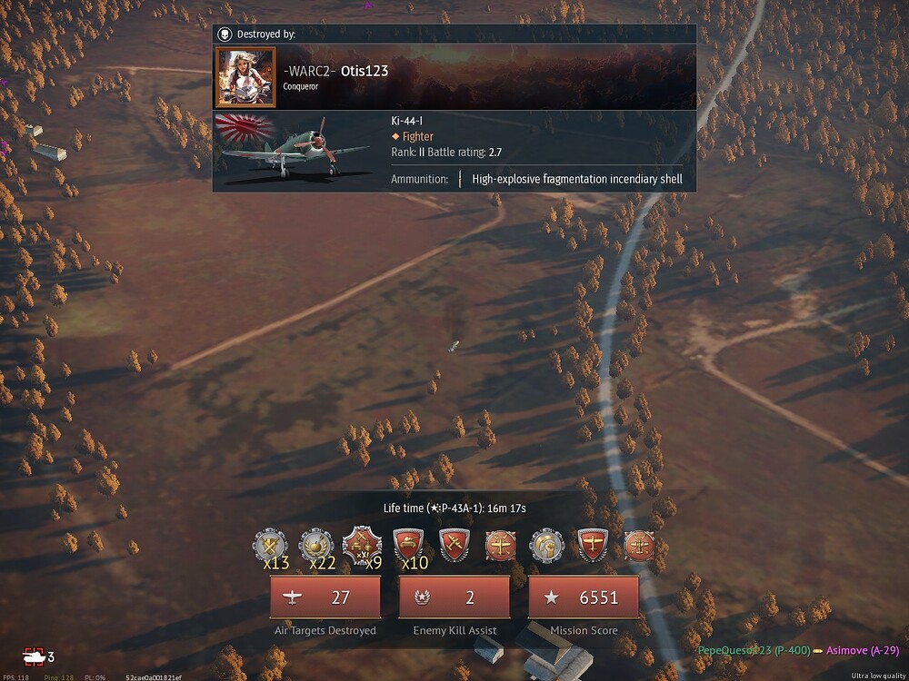 P-43A-1 Match ending