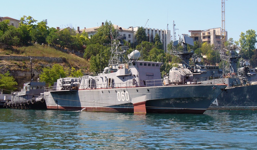 MPK-220 "Vladimirets" in Southern bay of Sevastopol.