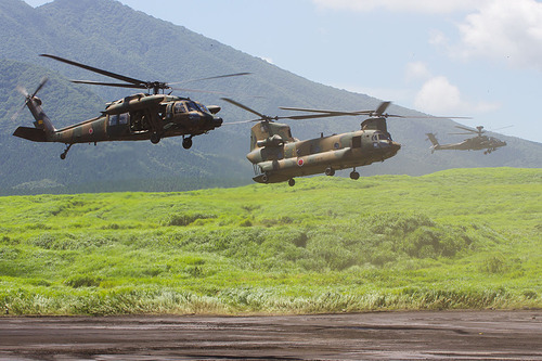 UH-60J, CH-47J, and AH-64DJP
