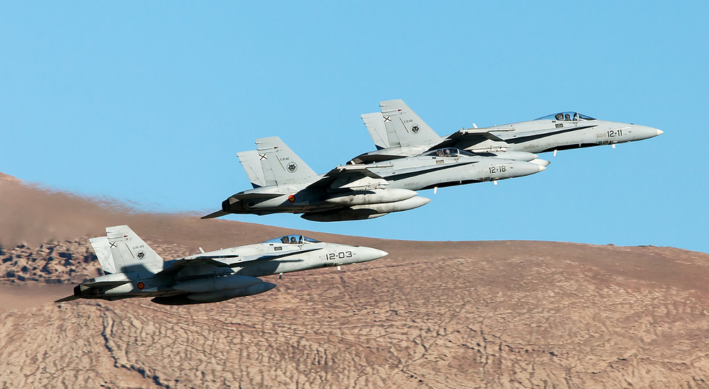C.15Ms aka EF-18Ms flying over Lanzarote