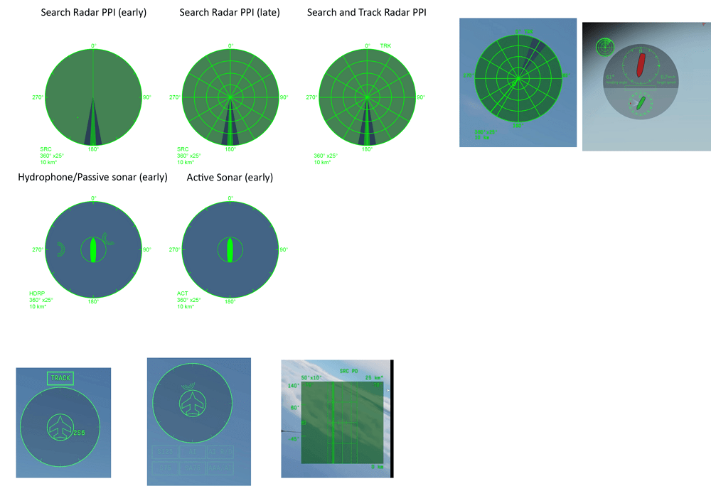 Radar sonar and features HUD