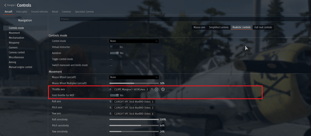 Throttle controls1