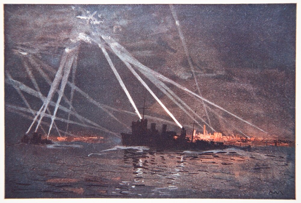Donald Maxwell - Blood and Iron An Air-raid in the North illustration from Th - (MeisterDrucke-259668)