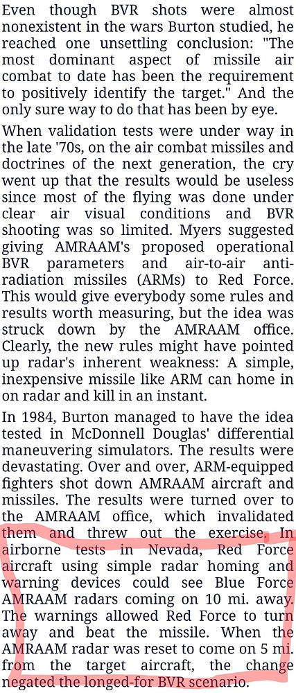 AMRAAM vs ARM air to air