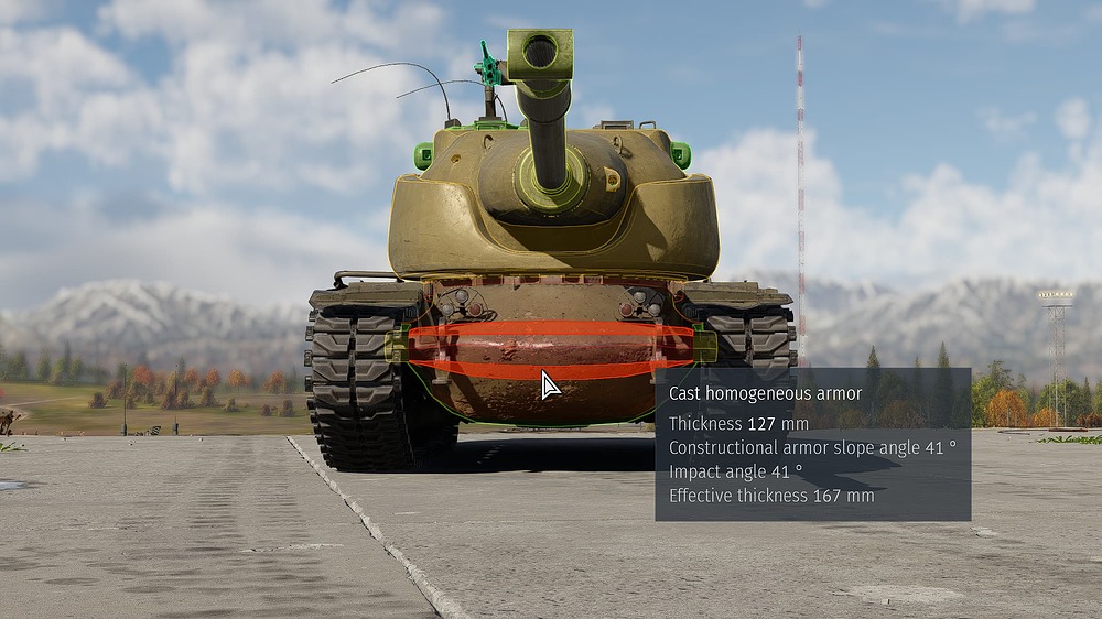 167mm LOS armor