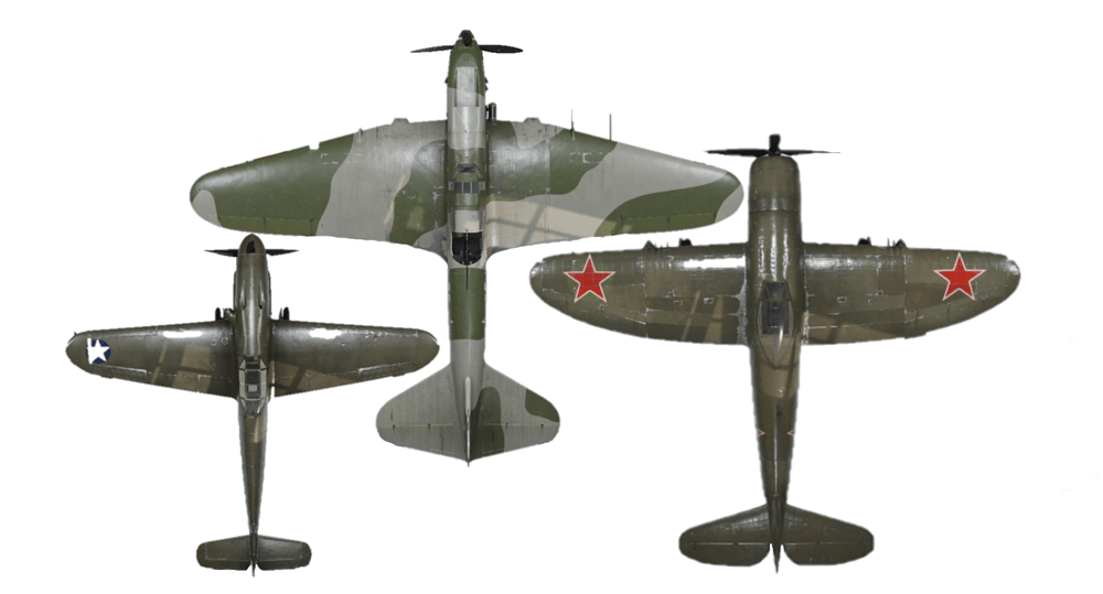 IL-2M_vs_P-47_vs_Bf_109_F-4_size
