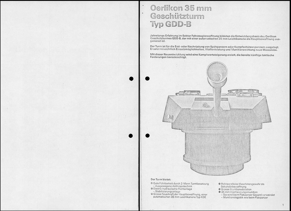 Oerlikon 35 mm Geschützturm Typ GDD-B p0-1