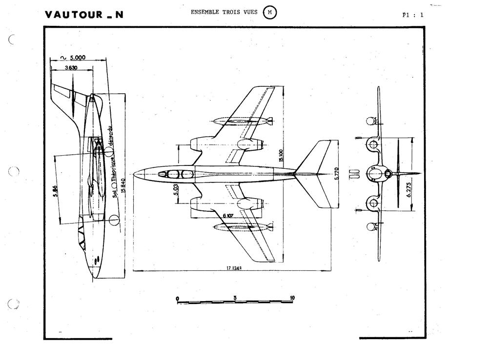 vautour_ ensemble trois vues M
