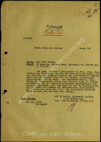 8885-proof-Akte 50. Unterlagen des Höheren Artillerie-Kommandeurs 315