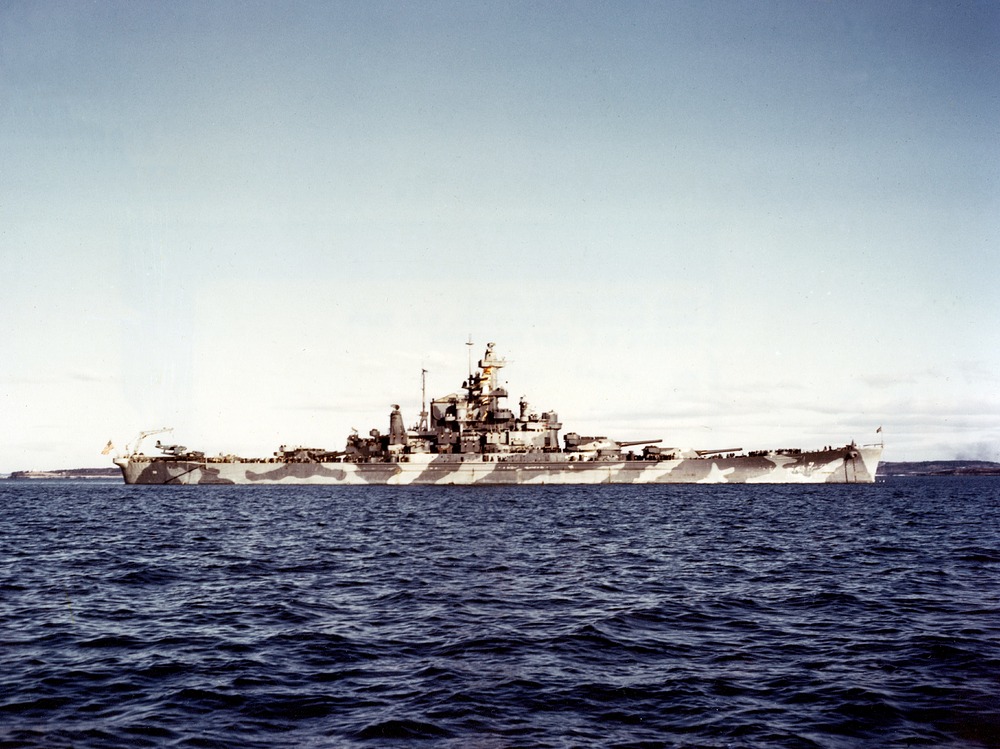 USS Alabama in Casco Bay in 1942
