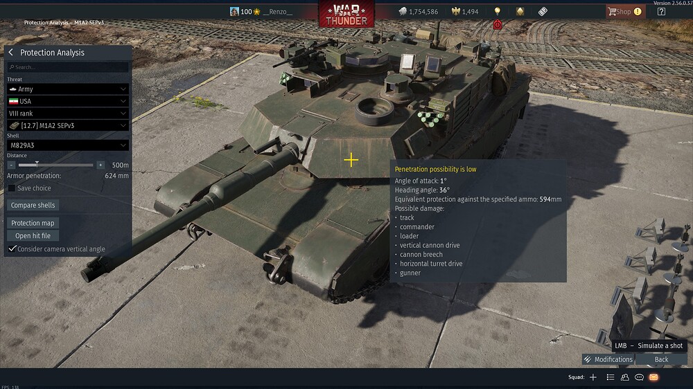 SEPv3 turret cheek vs M829A3