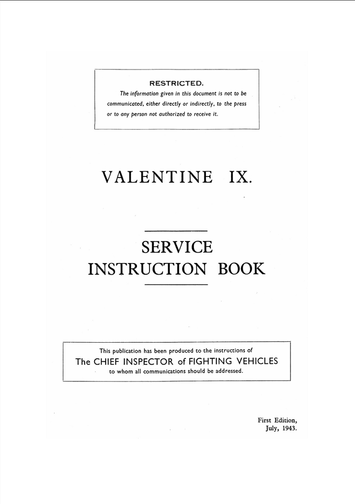 Valentine IX Manual cover