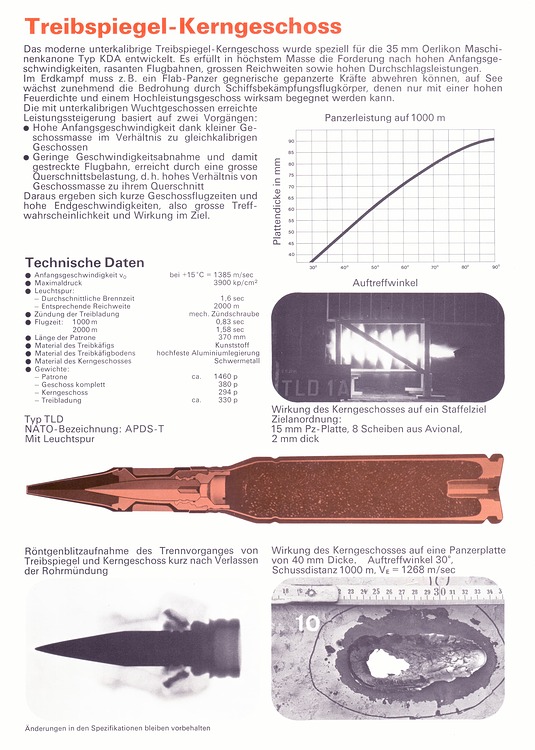 Oerlikon 35 mm Munition für die Maschinenkanonen Typen KDB, KDC und KDA (1975) p8
