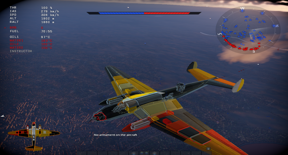 My Yer-2 after 2 BF-109 F-2 passes + 1 mosquito who just mg'ed me