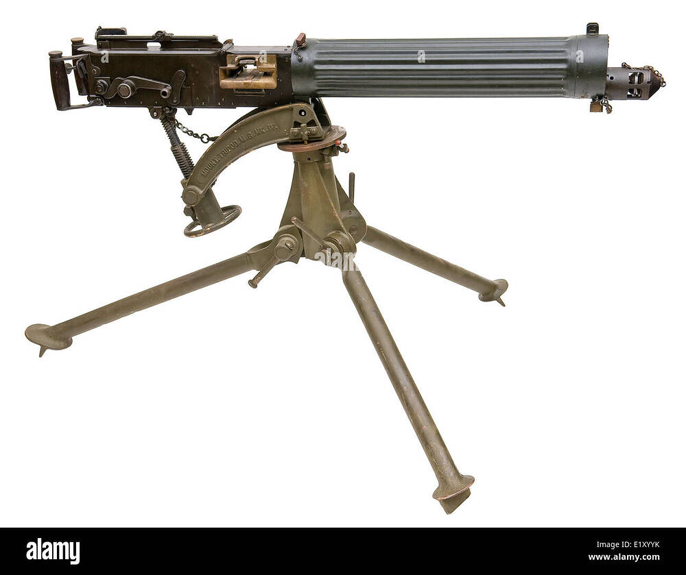 british-army-vickers-303-machine-gun-on-tripod-E1XYYK