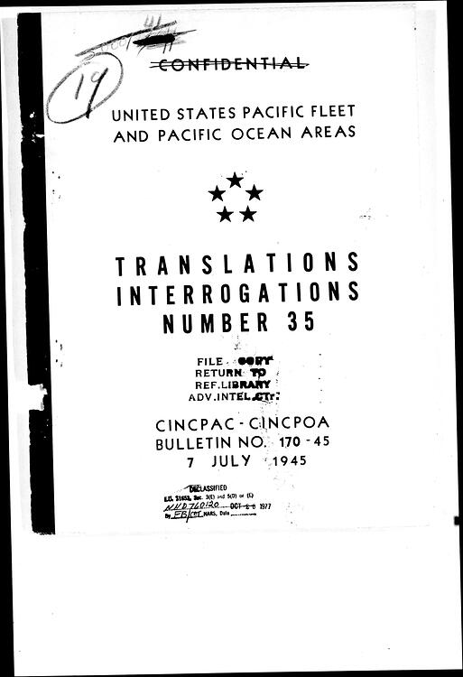 T and I No. 35, 7 July 1945. Report No. 3-e(19)_1