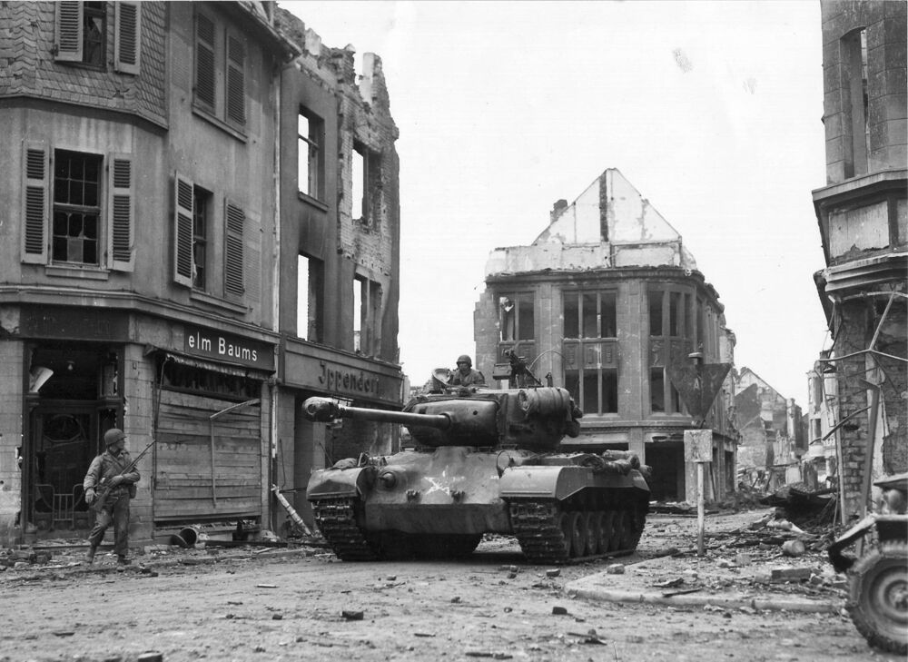 An M26 in Euskirchen, Germany, March 5th, 1945