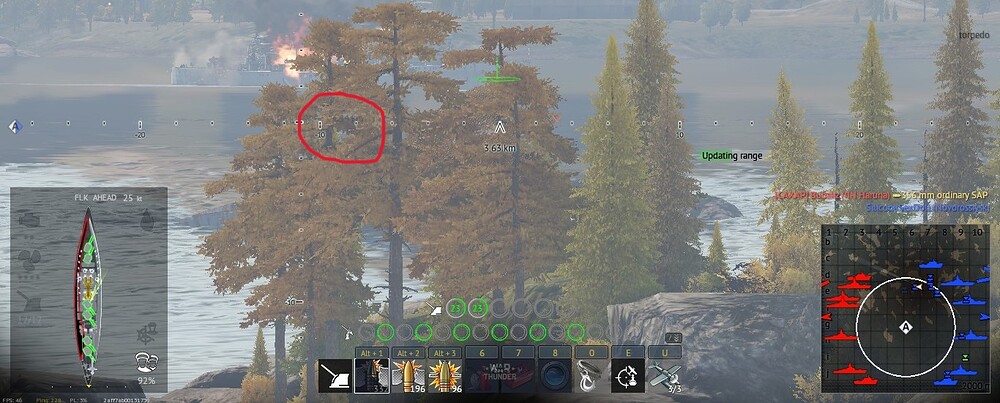 Issue 1:  Target Range affected by Trees