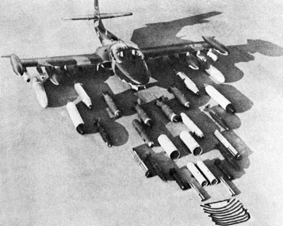 Cessna_A-37_Dragonfly_weapon_load_display,_circa_in_1968