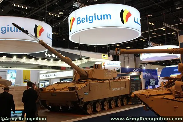 Cockerill_XC-8_turret_pn_Doosan_K21_infantry_fighting_vehicle_CMI_Defence_Belgium_defense_industry_IDEX_2013_001