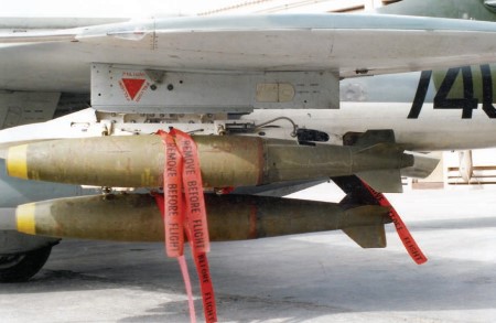 250 pound bombs on TER carrier