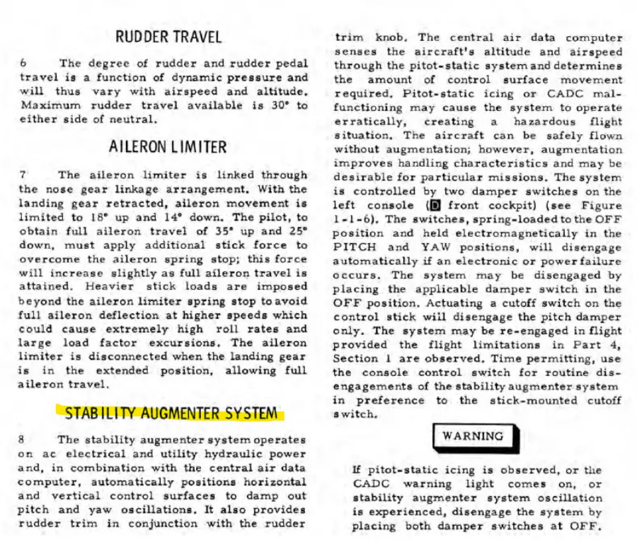 NF-5AB_stabiliuty augmentation system