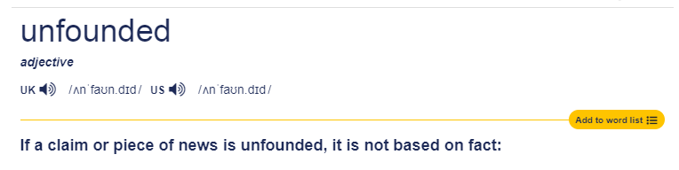 unfounded