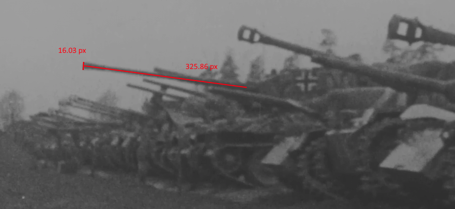t-34-88 gun length estamate