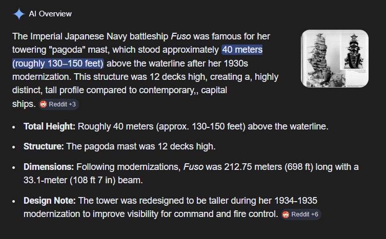 WT - IJN Fuso - 40m tall