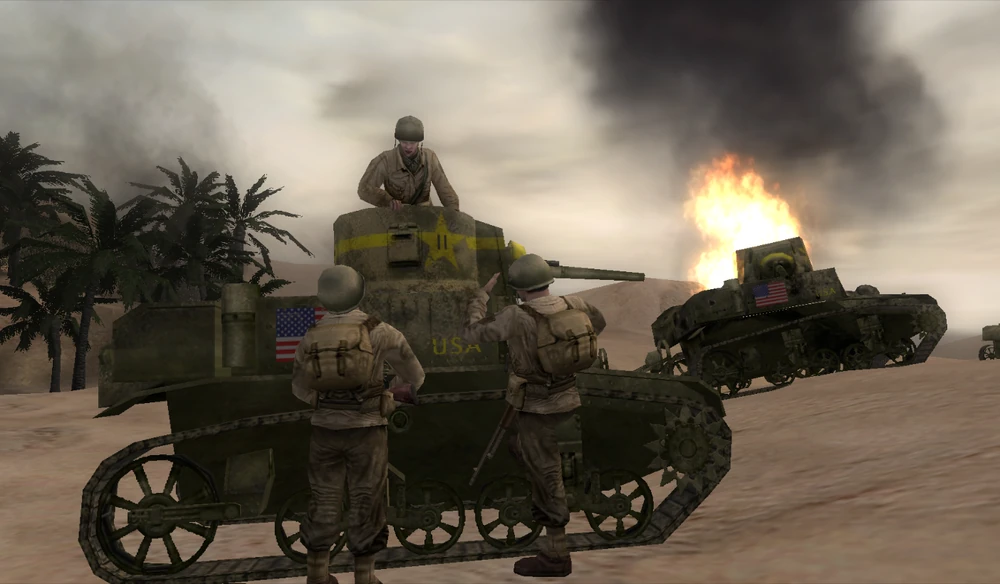 Vic_and_Hawk_tank_commander_CoD2_BRO