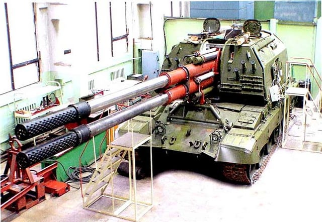 2S35 Koalitsiya-SV prototype with two barrels