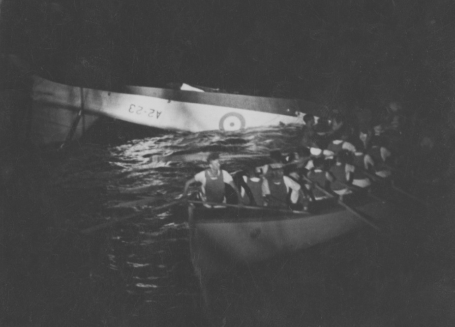 Hobart's overturned Walrus Aircraft