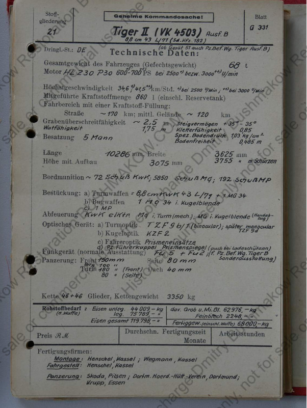 Tiger II technical data 1944.PNG