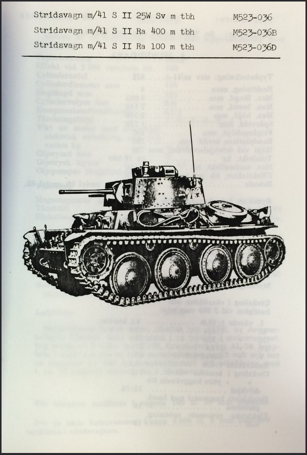 Strv m41 S-II manual cover